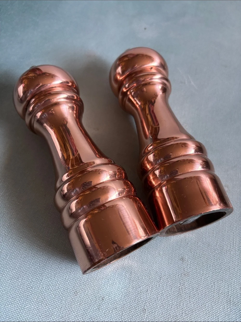 Williams Sonoma Polished Brass Salt + Pepper Mills